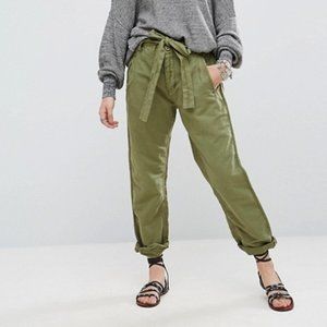 Free People Univ Be Tie Waist Slim Pants